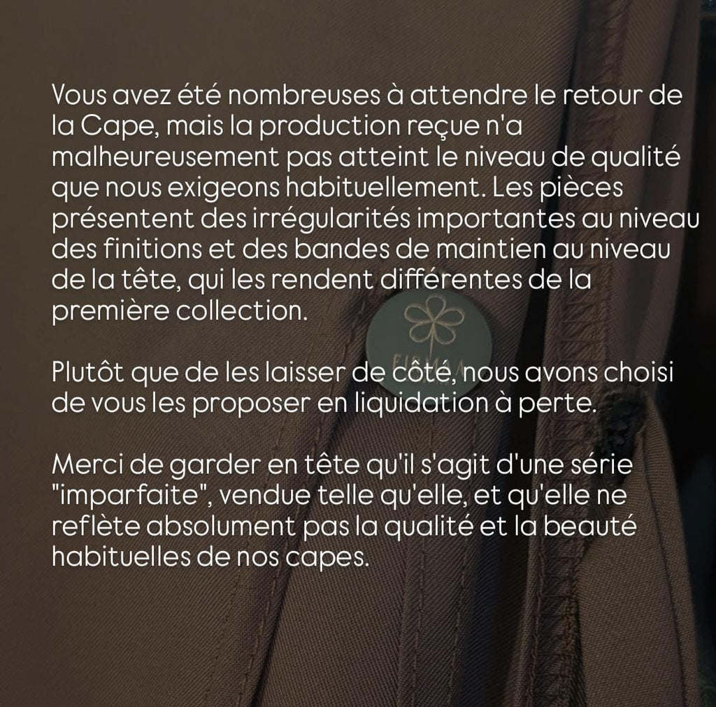 Cape imparfaite FIRMAA II