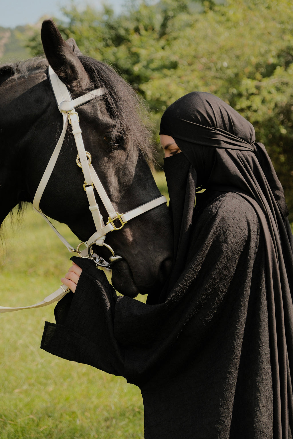 Set Fārisah (abaya and oversized pants)Noir