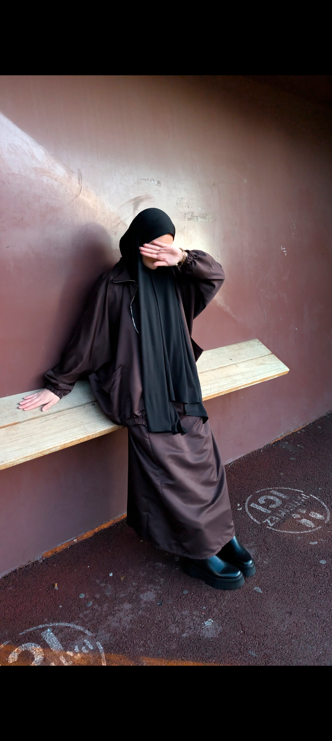 Set Old school - Marron (K-Way)